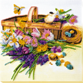 Bead Embroidery Kit Mid-sized bead embroidery kit First flowers
