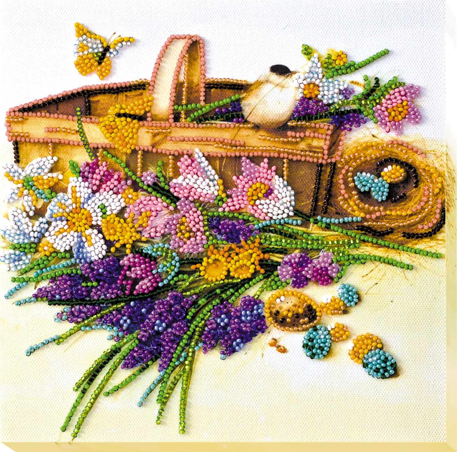 Bead Embroidery Kit Mid-sized bead embroidery kit First flowers