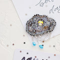 Brooch Embroidery Kit Decoration Silver threads