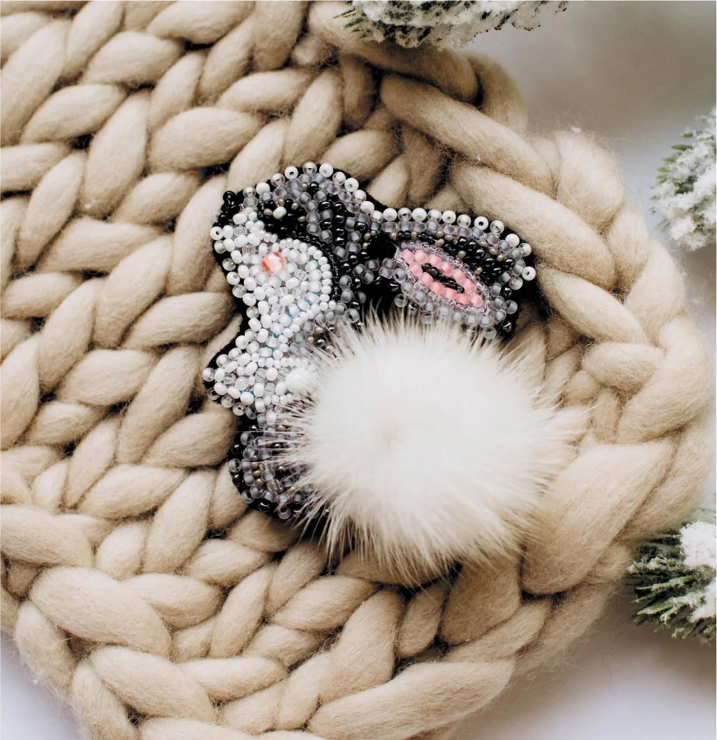 Brooch Embroidery Kit Decoration Bunny