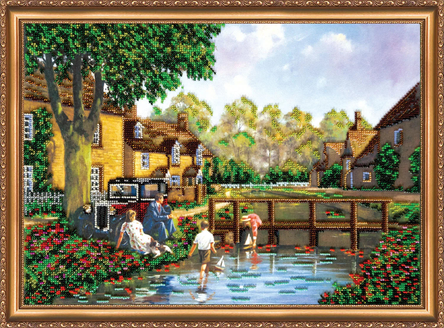 Bead Embroidery Kit Main Bead Embroidery Kit Sunday picnic