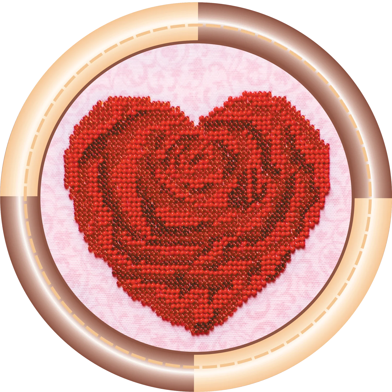 Bead Embroidery Kit Mini Bead embroidery kit Heart