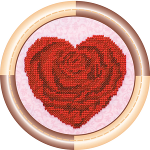 Bead Embroidery Kit Mini Bead embroidery kit Heart
