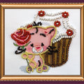 Magnets Bead Embroidery Kit Magnets Bead embroidery kit Cupcake and a rose