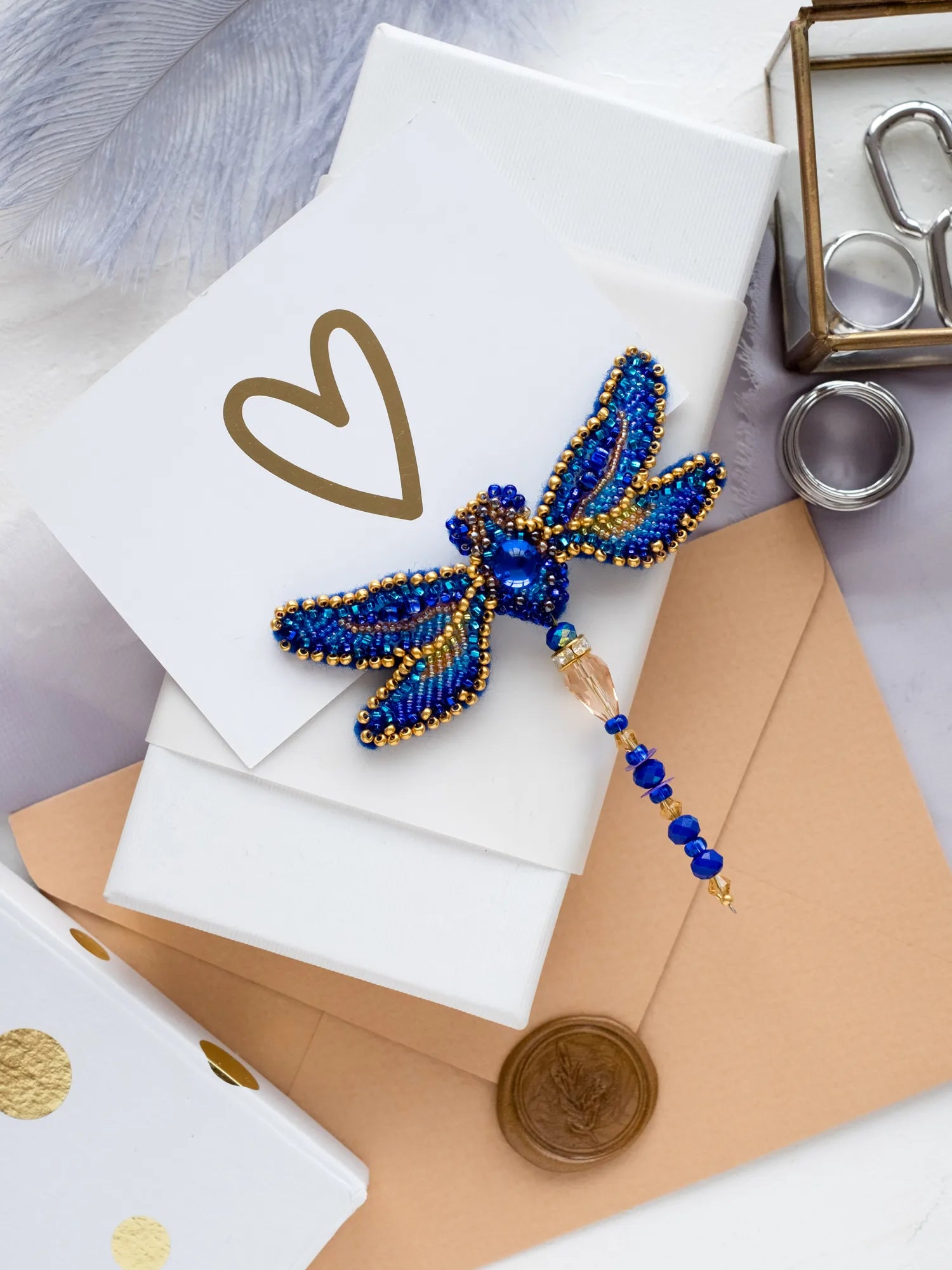 Brooch Embroidery Kit Decoration Dragonfly