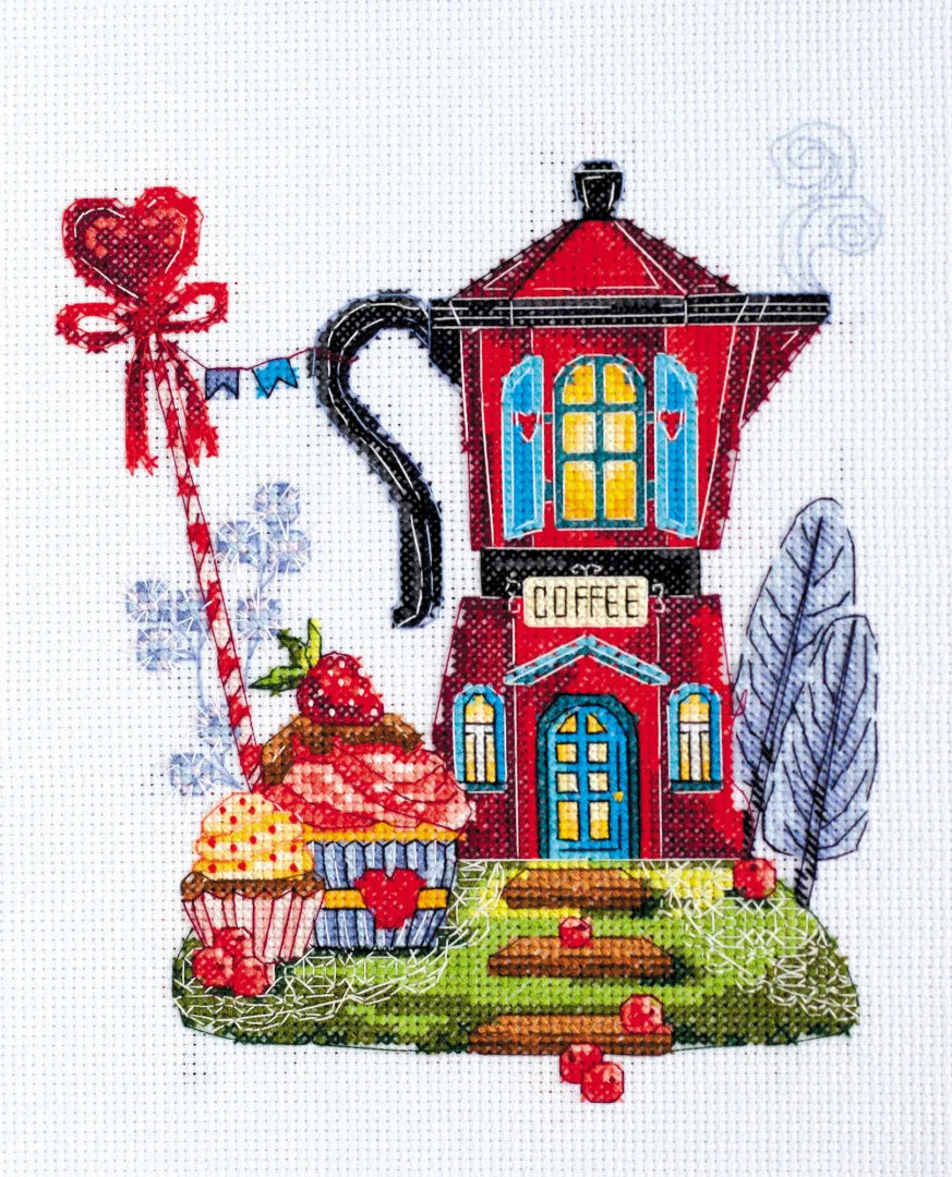 Cross Stitch Kit Cross-stitch kits Coffee house