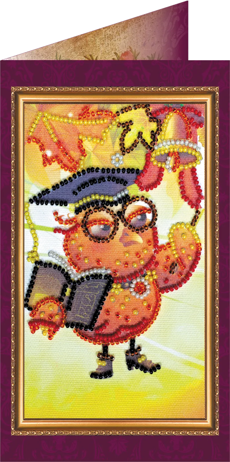 Postcards Bead Embroidery Kit Postcard Bead embroidery kit Best teacher – 1