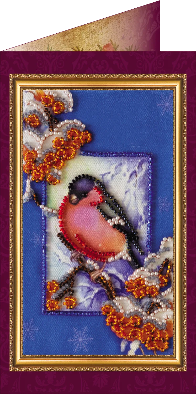 Postcards Bead Embroidery Kit Postcard Bead embroidery kit Happy New Year – 1