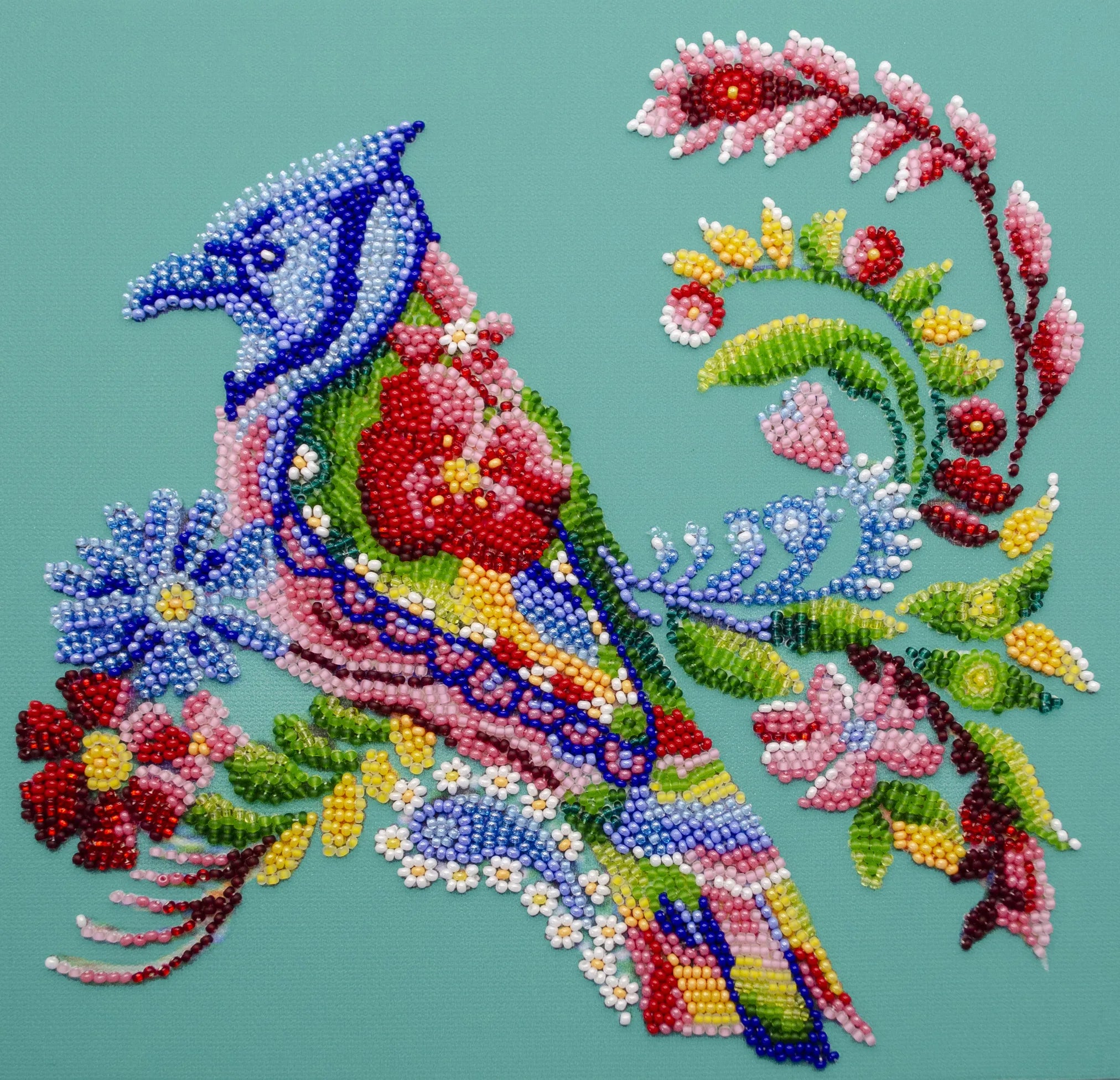 Bead Embroidery Kit Mid-sized bead embroidery kit Spring bird
