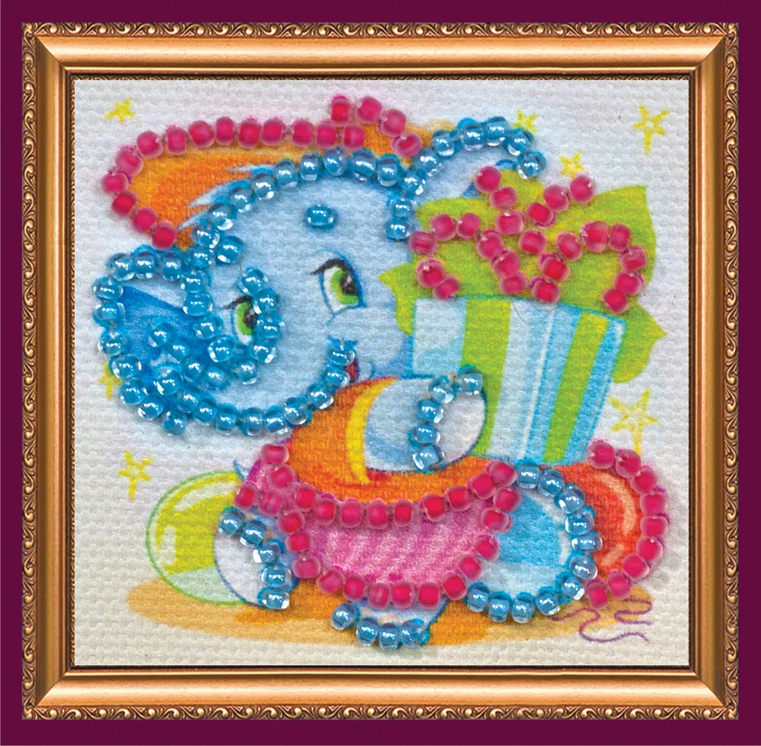Magnets Bead Embroidery Kit Mini Magnets Bead embroidery kit Baby elephant