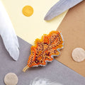 Brooch Embroidery Kit Decoration Oak leaflet