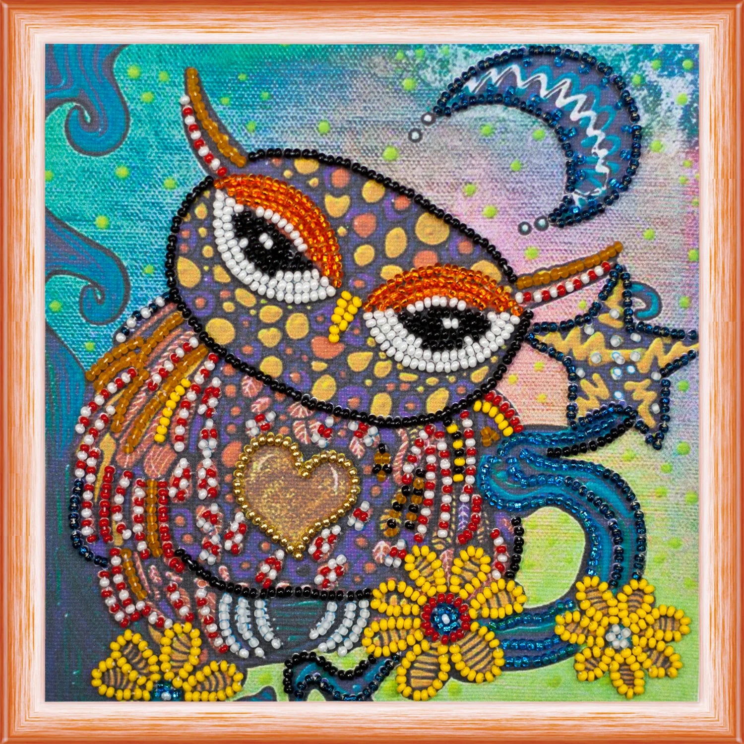 Bead Embroidery Kit Mini Bead embroidery kit Snoozing