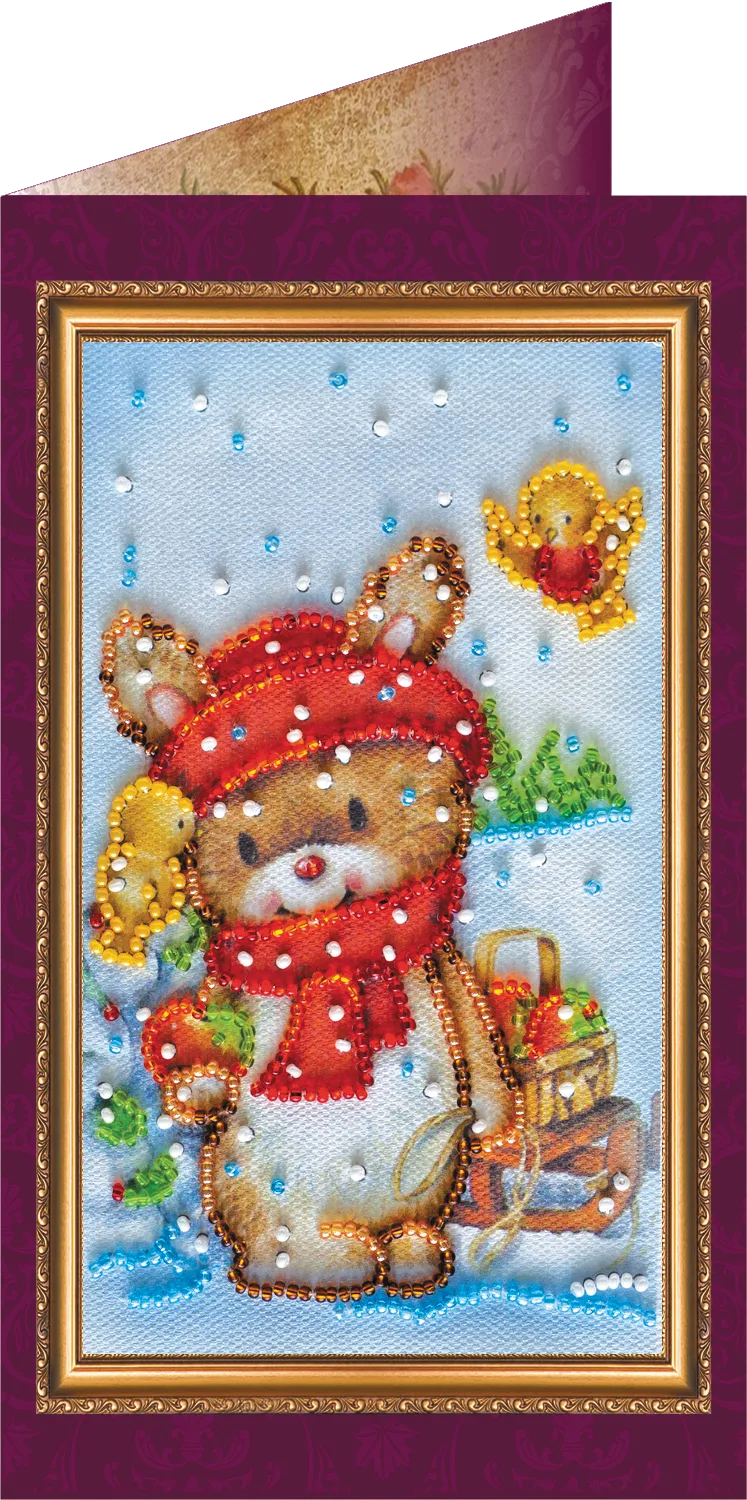 Postcards Bead Embroidery Kit Postcard Bead embroidery kit Happy New Year – 9