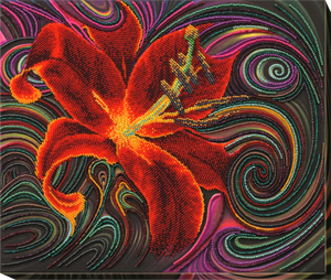 Bead Embroidery Kit Main Bead Embroidery Kit Wonderful lily