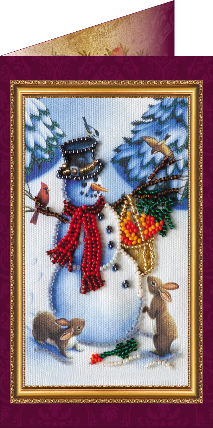 Postcards Bead Embroidery Kit Postcard Bead embroidery kit Merry Christmas – 2