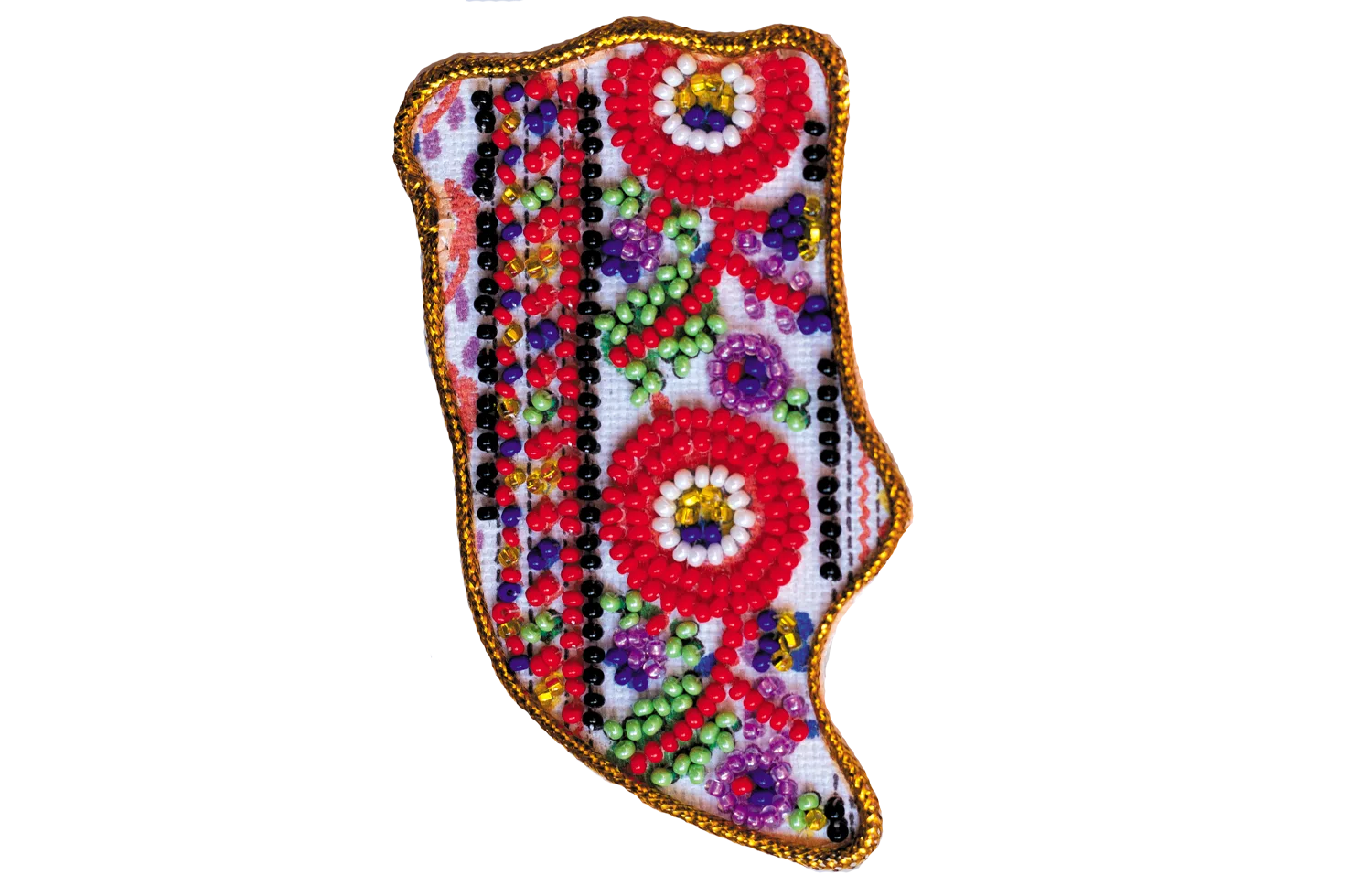 Magnets Bead Embroidery Kit Kits for embroidery with beads magnets "Map of Ukraine" Lviv region