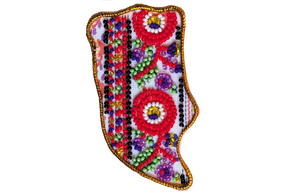 Magnets Bead Embroidery Kit Kits for embroidery with beads magnets "Map of Ukraine" Lviv region