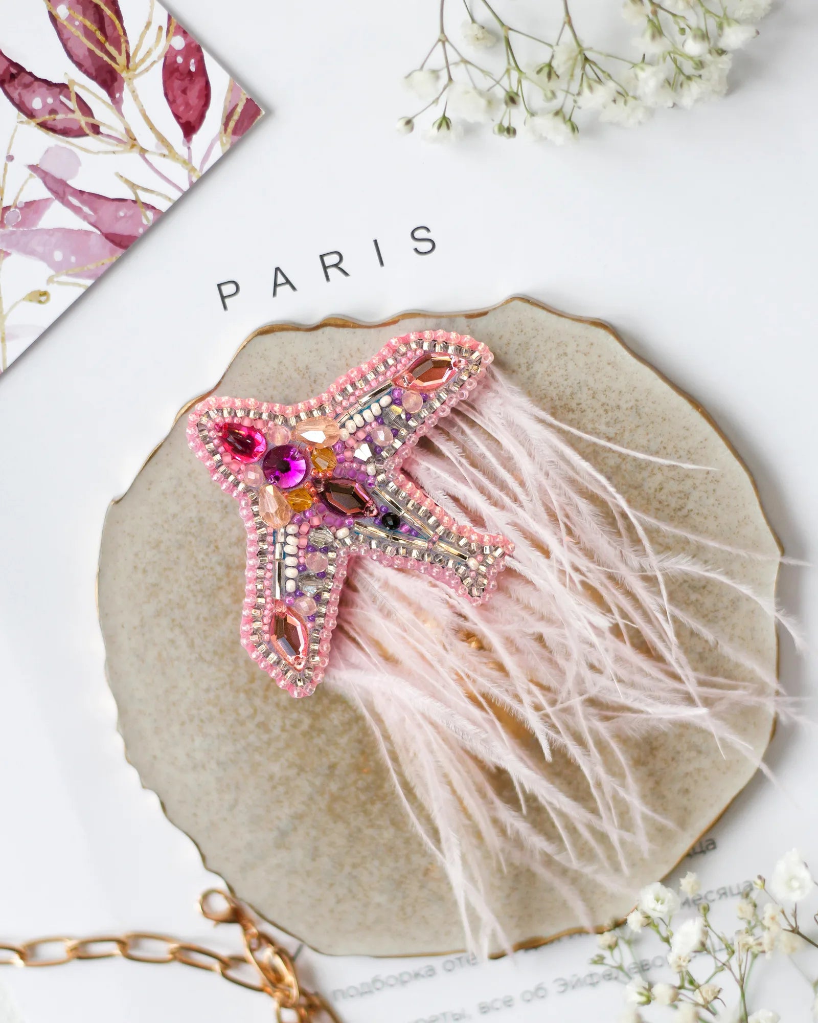 Brooch Embroidery Kit Decoration Airplane