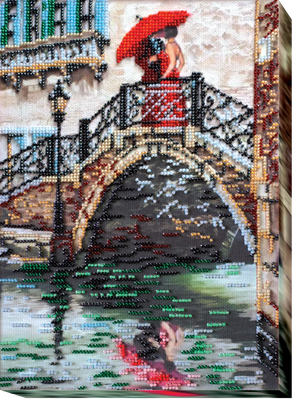 Bead Embroidery Kit Micro Beads Embroidery Kit Reflection in the water