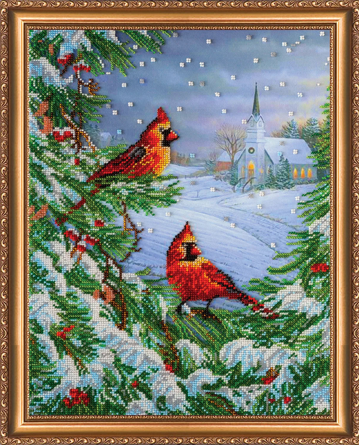 Bead Embroidery Kit Main Bead Embroidery Kit February frost