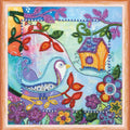 Bead Embroidery Kit Mini Bead embroidery kit Spring for birds