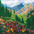 Bead Embroidery Kit Main Bead Embroidery Kit Mountain landscape