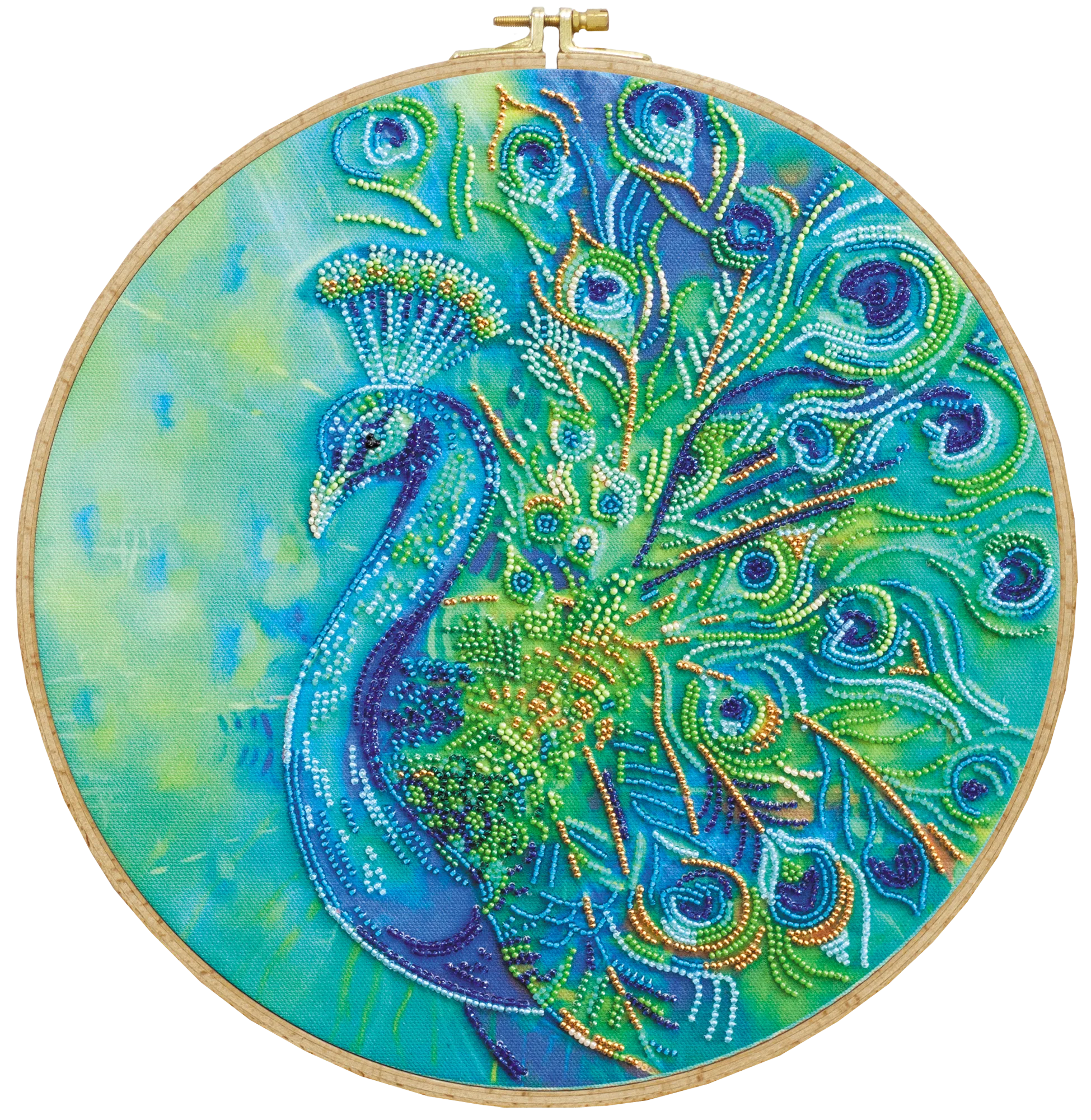 Bead Embroidery Kit Main Bead Embroidery Kit Royal peacock