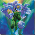 Bead Embroidery Kit Main Bead Embroidery Kit Blue Poppies