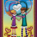 Postcards Bead Embroidery Kit Love you – 1