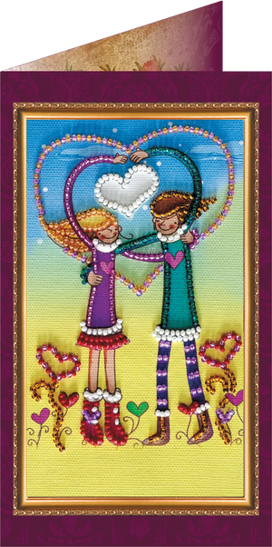 Postcards Bead Embroidery Kit Love you – 1