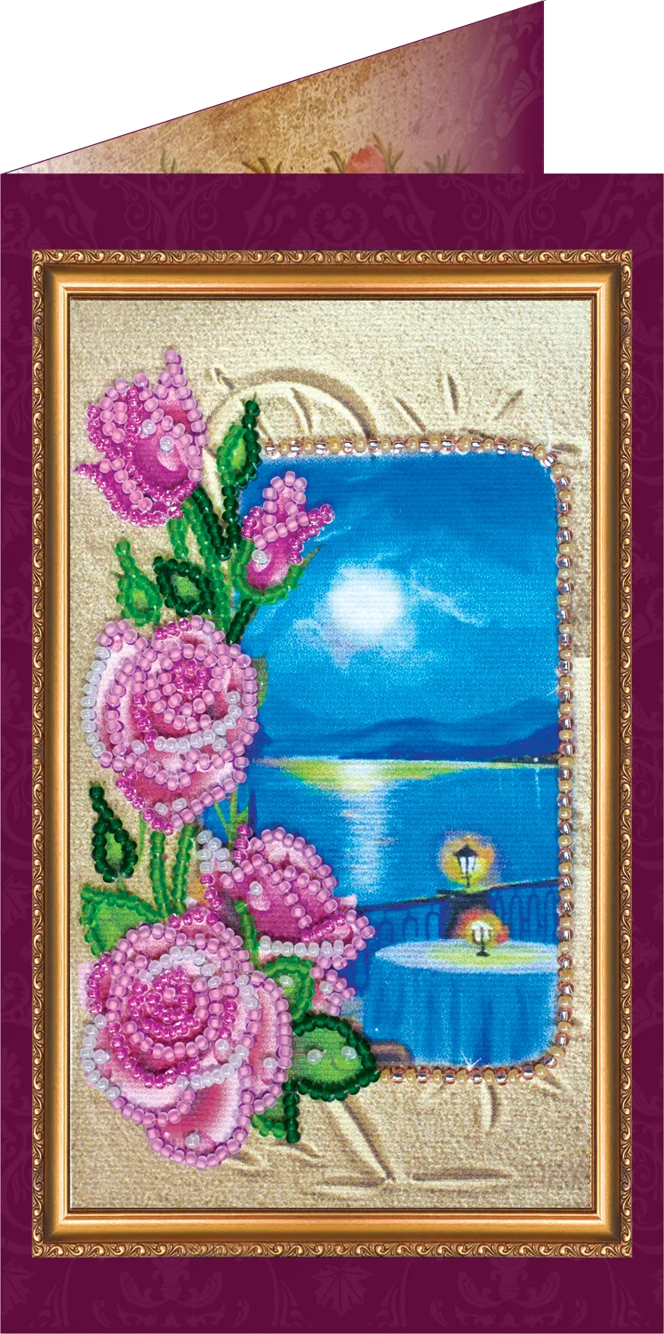 Postcards Bead Embroidery Kit Postcard Bead embroidery kit South night – 1