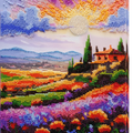 Bead Embroidery Kit Main Bead Embroidery Kit Evening over the meadow