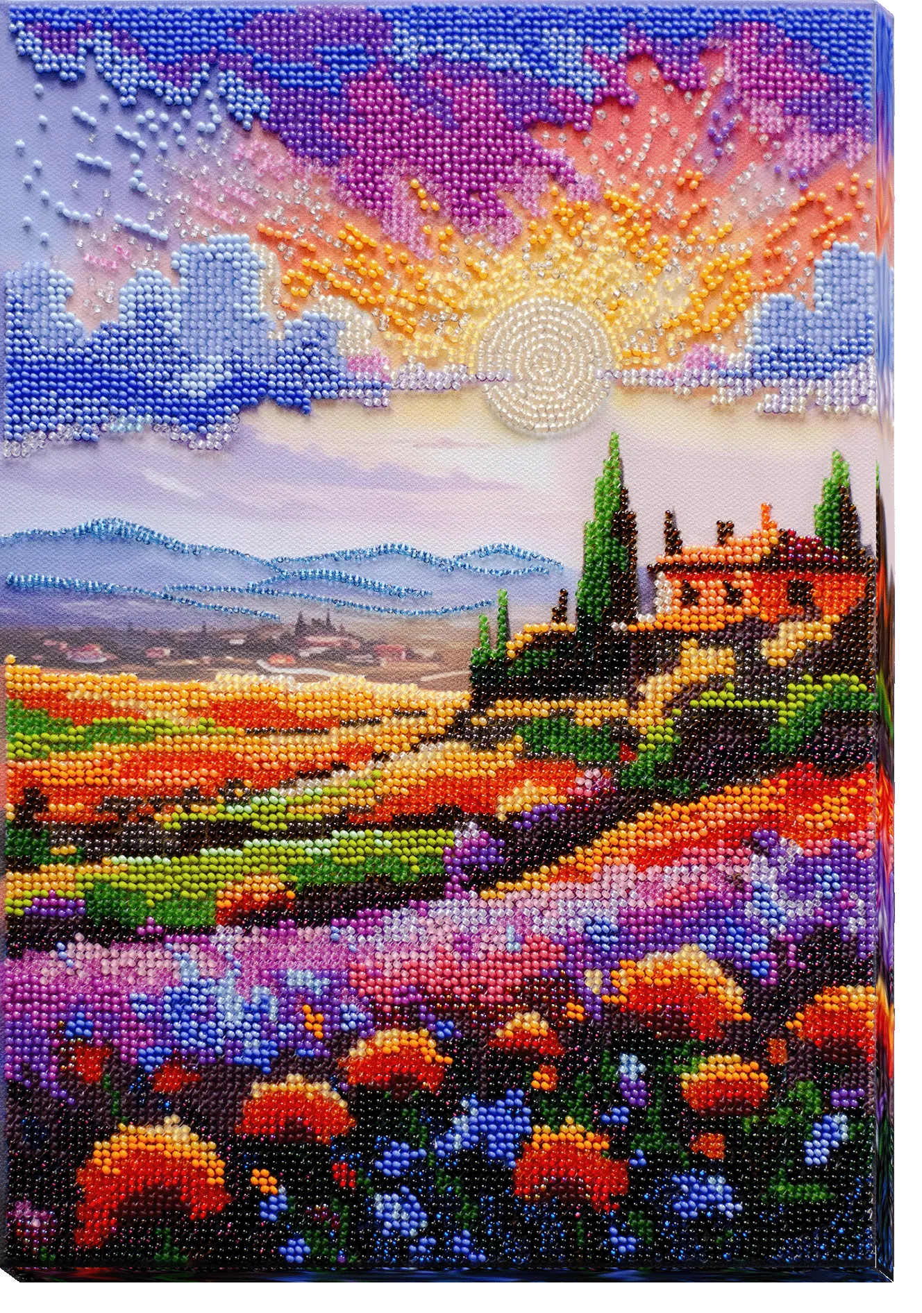 Bead Embroidery Kit Main Bead Embroidery Kit Evening over the meadow