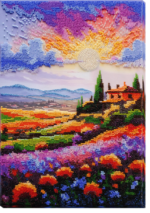 Bead Embroidery Kit Main Bead Embroidery Kit Evening over the meadow