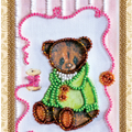 Postcards Bead Embroidery Kit Postcard bead embroidery kits Teddy bear - 6