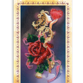 Postcards Bead Embroidery Kit Postcard-envelope for microbead embroidery Velvet roses