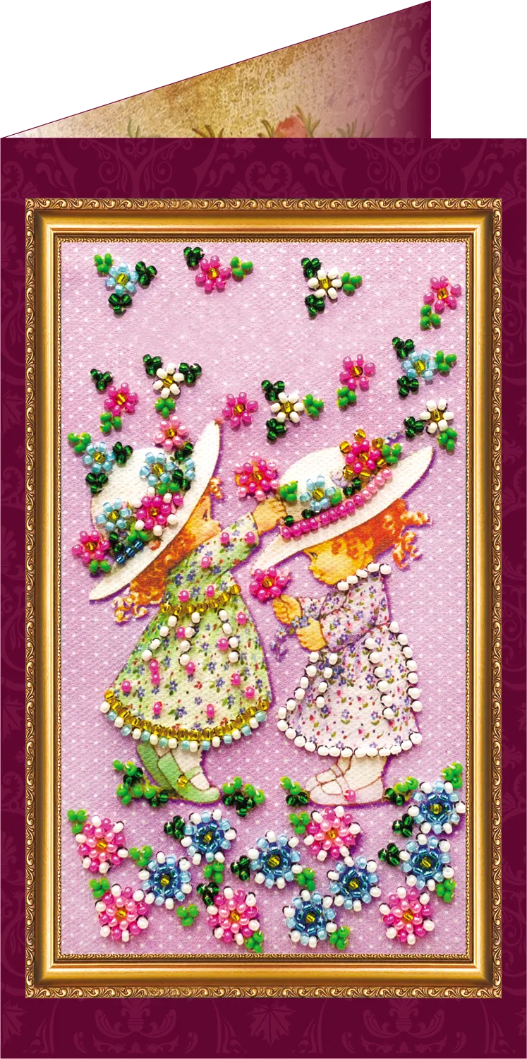 Postcards Bead Embroidery Kit Postcard Bead embroidery kit Happy Birthday – 2