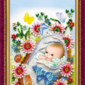 Postcards Bead Embroidery Kit Postcard Bead embroidery kit Baby boy – 1
