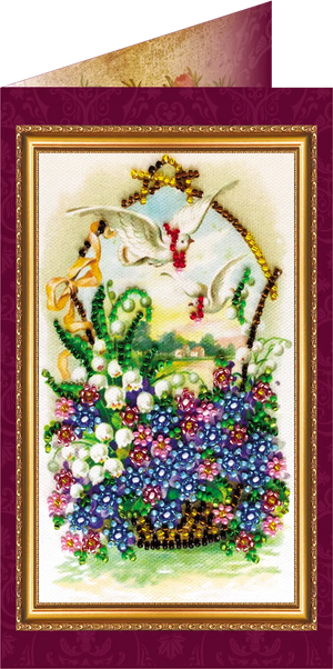 Postcards Bead Embroidery Kit Postcard Bead embroidery kit Happy Angel Day – 1