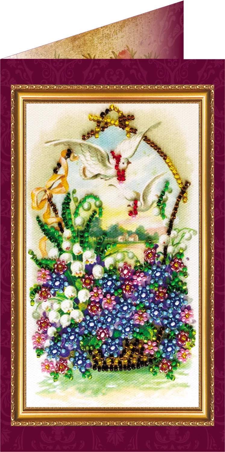 Postcards Bead Embroidery Kit Postcard Bead embroidery kit Happy Angel Day – 1