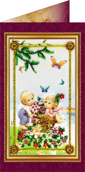 Postcards Bead Embroidery Kit Postcard Bead embroidery kit Congratulations – 1