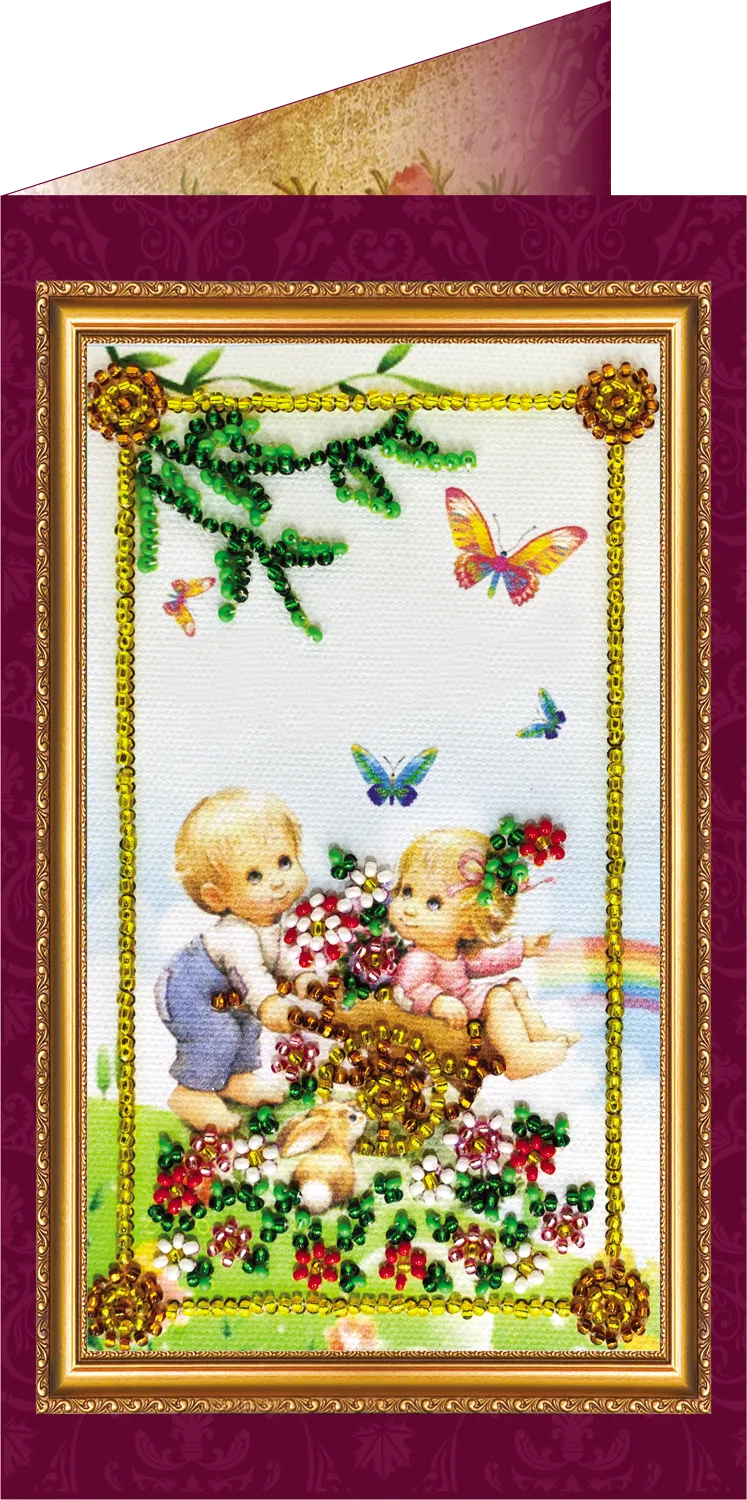 Postcards Bead Embroidery Kit Postcard Bead embroidery kit Congratulations – 1