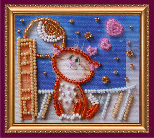 Magnets Bead Embroidery Kit Magnets Bead embroidery kit Cat in love