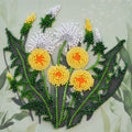 Bead Embroidery Kit Mini Bead embroidery kit Favorite dandelion