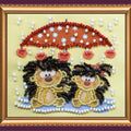 Magnets Bead Embroidery Kit Magnets Bead embroidery kit Hedgehogs under an umbrella