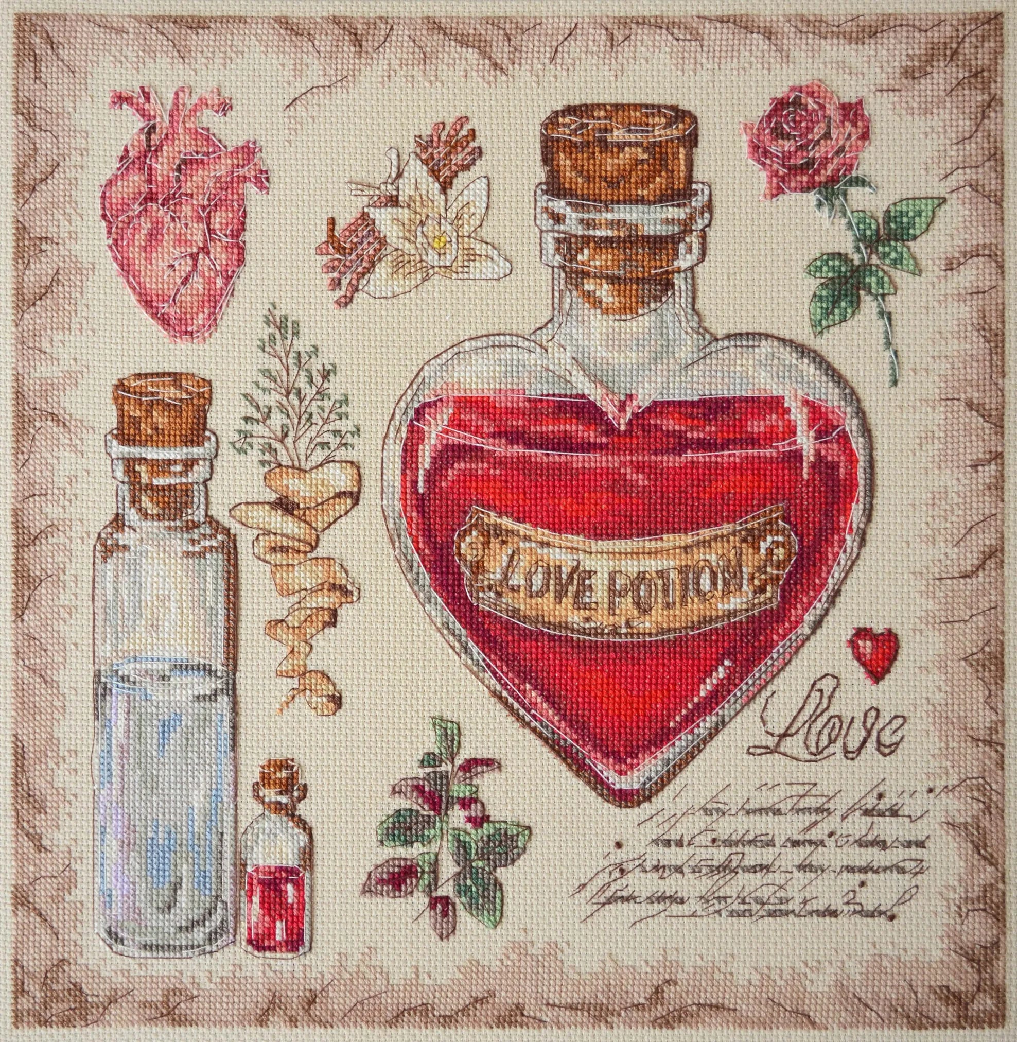 Cross Stitch Kit Cross-stitch kits Recipe for love
