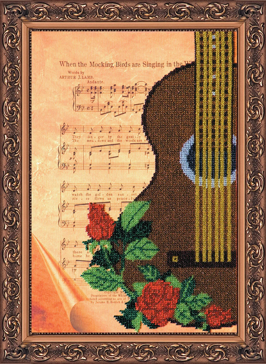 Bead Embroidery Kit Main Bead Embroidery Kit Andante (Musical display)