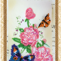 Postcards Bead Embroidery Kit Postcard Bead embroidery kit Flowers and butterfly
