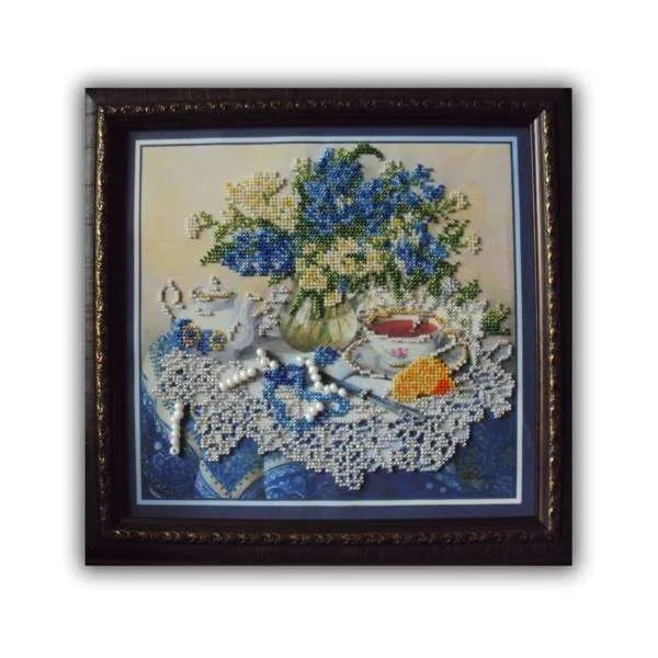 Bead Embroidery Kit Main Bead Embroidery Kit Forget-me-nots