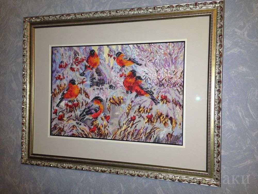 Bead Embroidery Kit Main Bead Embroidery Kit Bullfinches